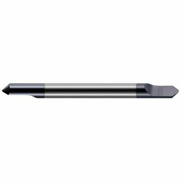 Harvey Tool 1/8  in. Shank dia. x1/64  in. Radius x 60° included Carbide Radius Engraver DE, 1 Flute 743808-C3